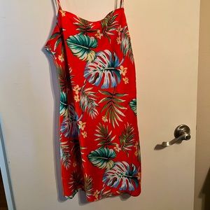 Amazing condition red tropical dress